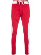 Greg Lauren Colour Blocked Track Trousers - Red