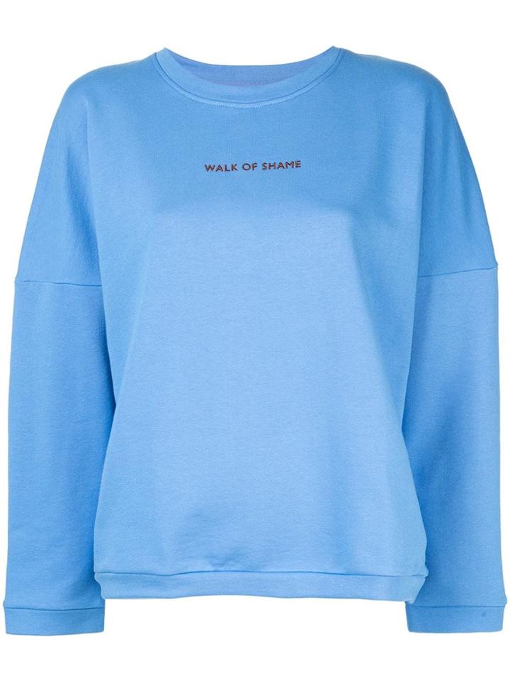 Walk Of Shame Logo Print Sweatshirt - Blue