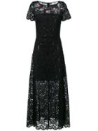Blugirl Long Lace Flared Dress - Black