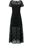 Blugirl Long Lace Flared Dress - Black