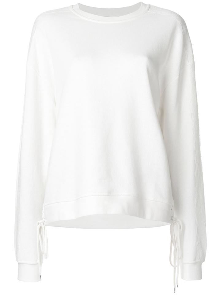 Mcq Alexander Mcqueen Lace-up Detail Sweatshirt - White