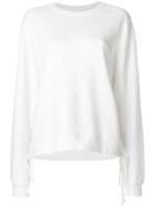 Mcq Alexander Mcqueen Lace-up Detail Sweatshirt - White