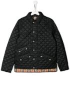 Burberry Kids Brennan Quilted Jacket - Black