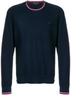 Michael Michael Kors Contrast-trim Crew Neck Sweater - Blue