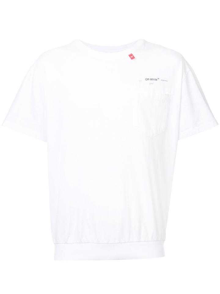 Off-white Ribbed Hem T-shirt