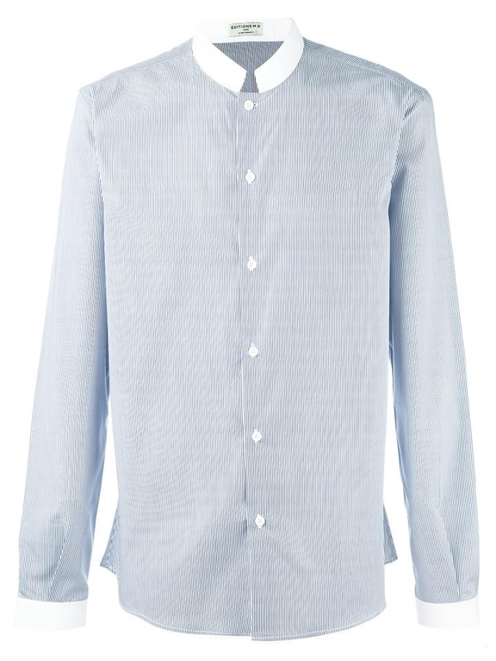 Éditions M.r 'officier' Shirt, Men's, Size: 38, Blue, Cotton
