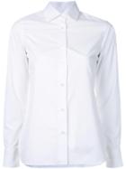 Barba Classic Button Down Shirt, Women's, Size: 38, White, Cotton
