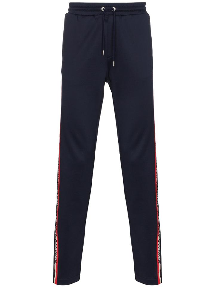 Moncler Side Stripe Logo Track Pants - Blue