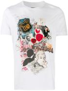 Fendi Karl Kollage Printed T-shirt - White