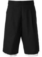 Raf Simons - Contrast Shorts - Men - Cotton/virgin Wool - 48, Black, Cotton/virgin Wool