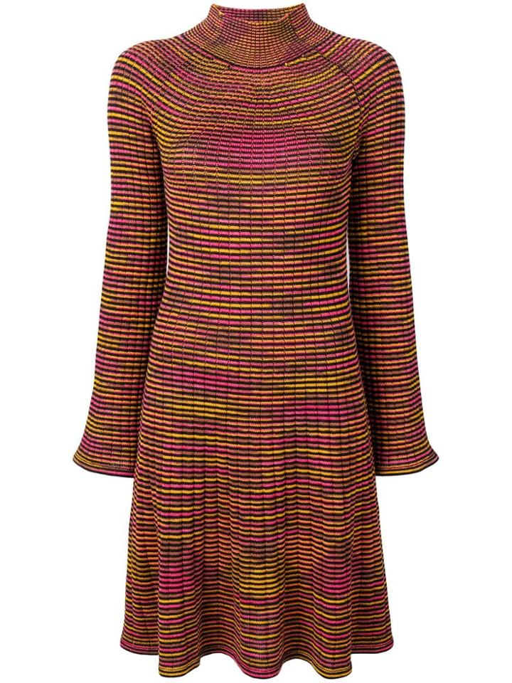 M Missoni Striped Skater Dress - Yellow