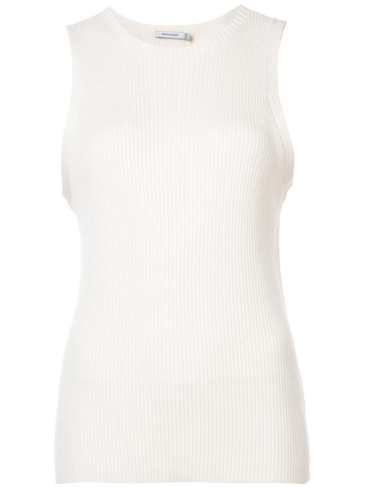 Protagonist - Knit Tank Top - Women - Silk/cashmere/virgin Wool - L, White, Silk/cashmere/virgin Wool