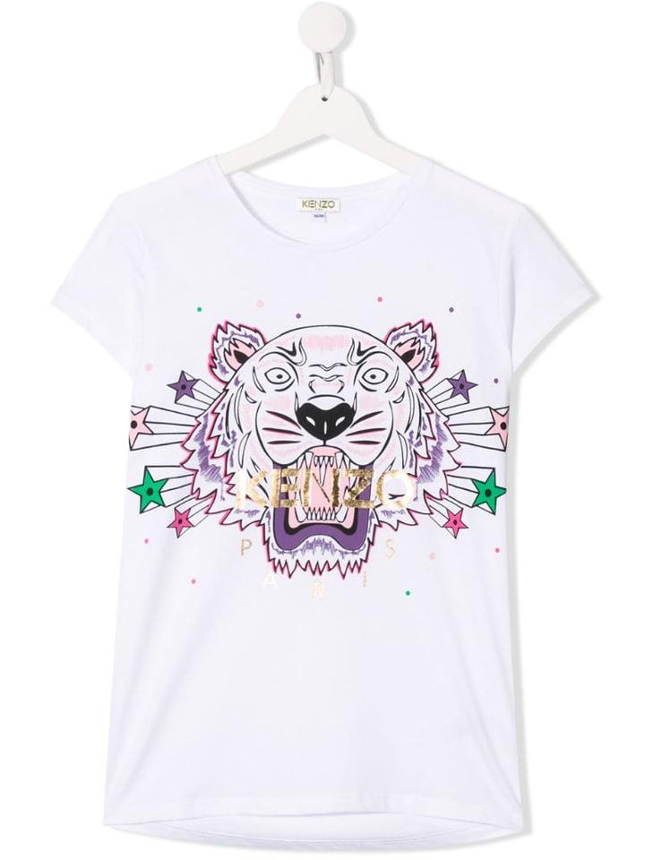 Kenzo Kids Teen Super Tiger T-shirt - White