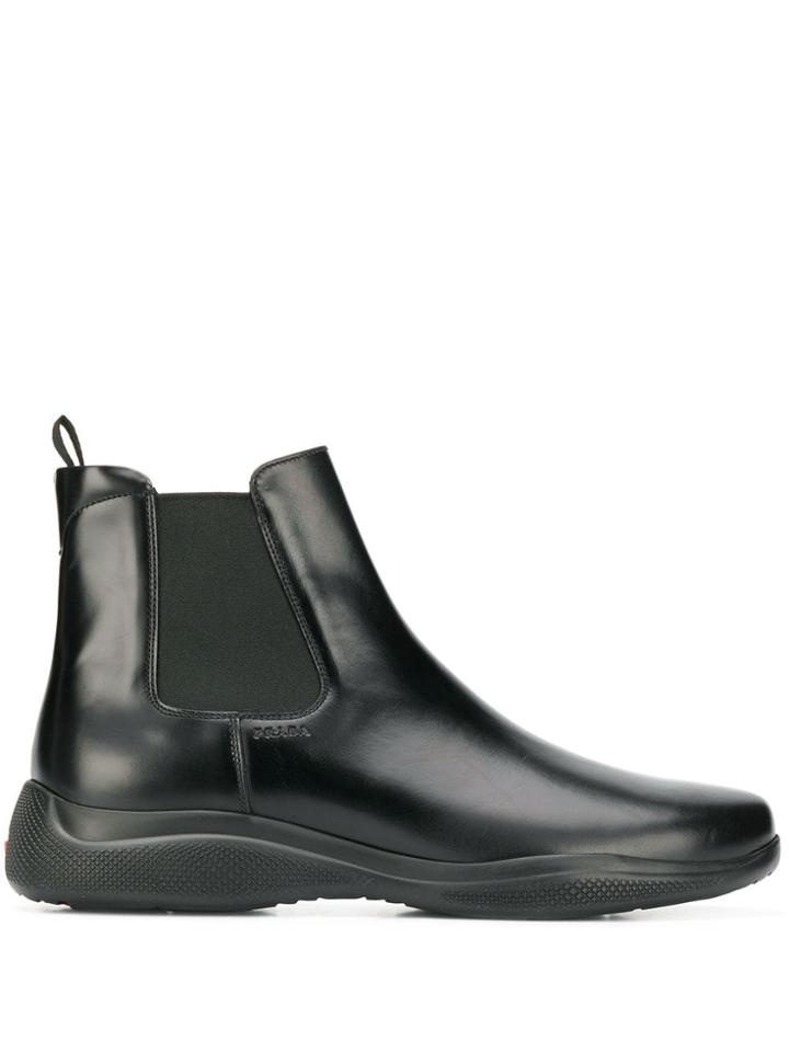 Prada Space Chelsea Boots - Black