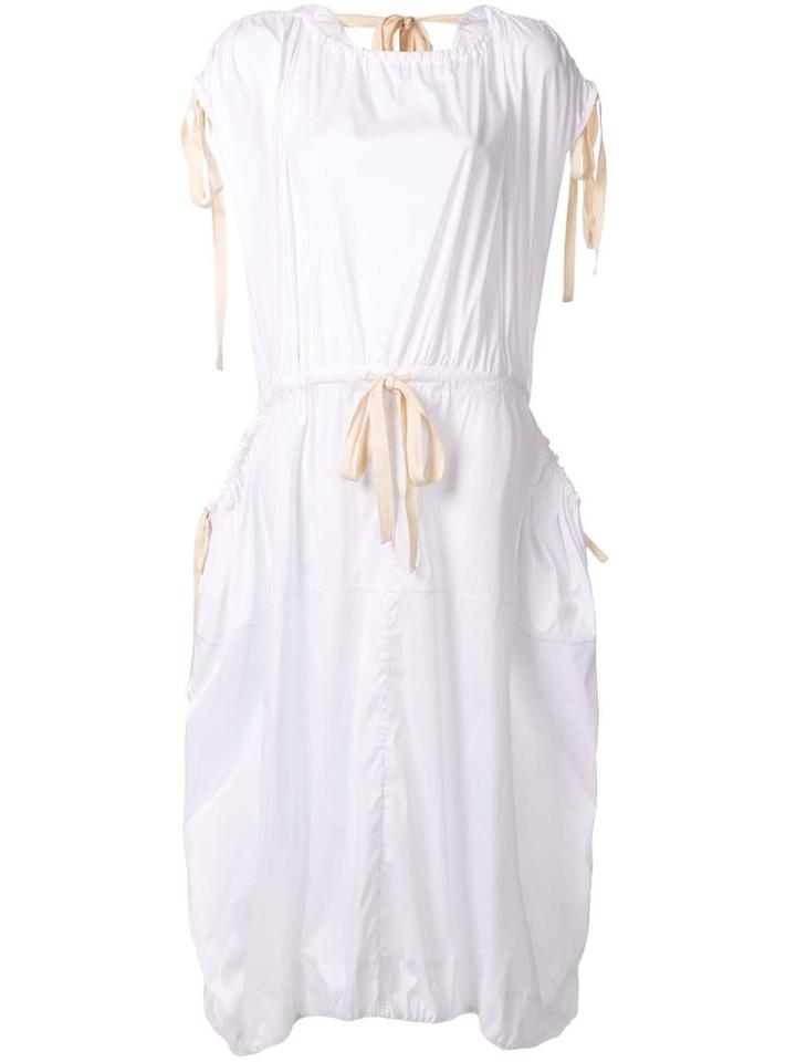 Lee Mathews Freya Cowl Back Dress - White