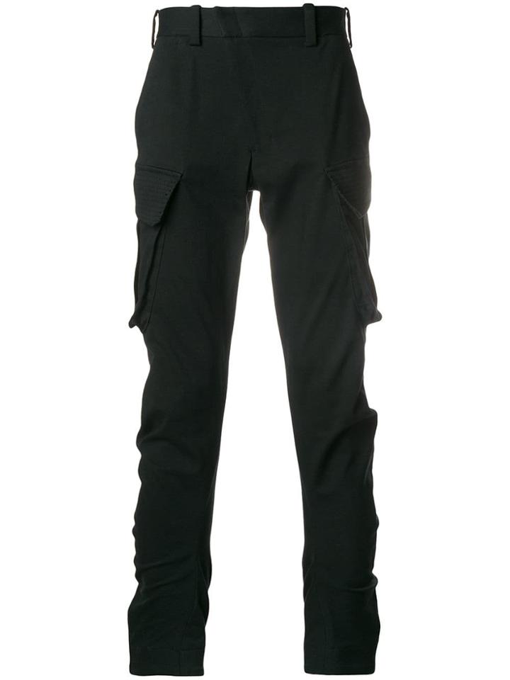 Devoa Skinny Cargo Trousers - Black