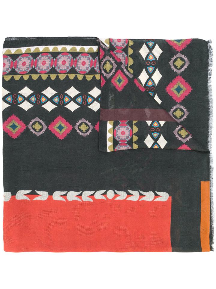 Etro - Multiple Prints Scarf - Women - Cashmere/modal - One Size, Black, Cashmere/modal