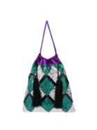 Attico Sequin-embellished Tote Bag - Green