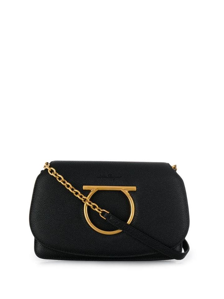 Salvatore Ferragamo Gancini Handbag - Black