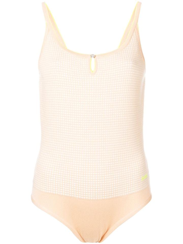 Barrie Cut-detail Bodysuit Top - Orange