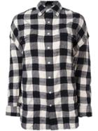R13 'oversized Check Shirt, Women's, Size: Xs, Black, Cotton