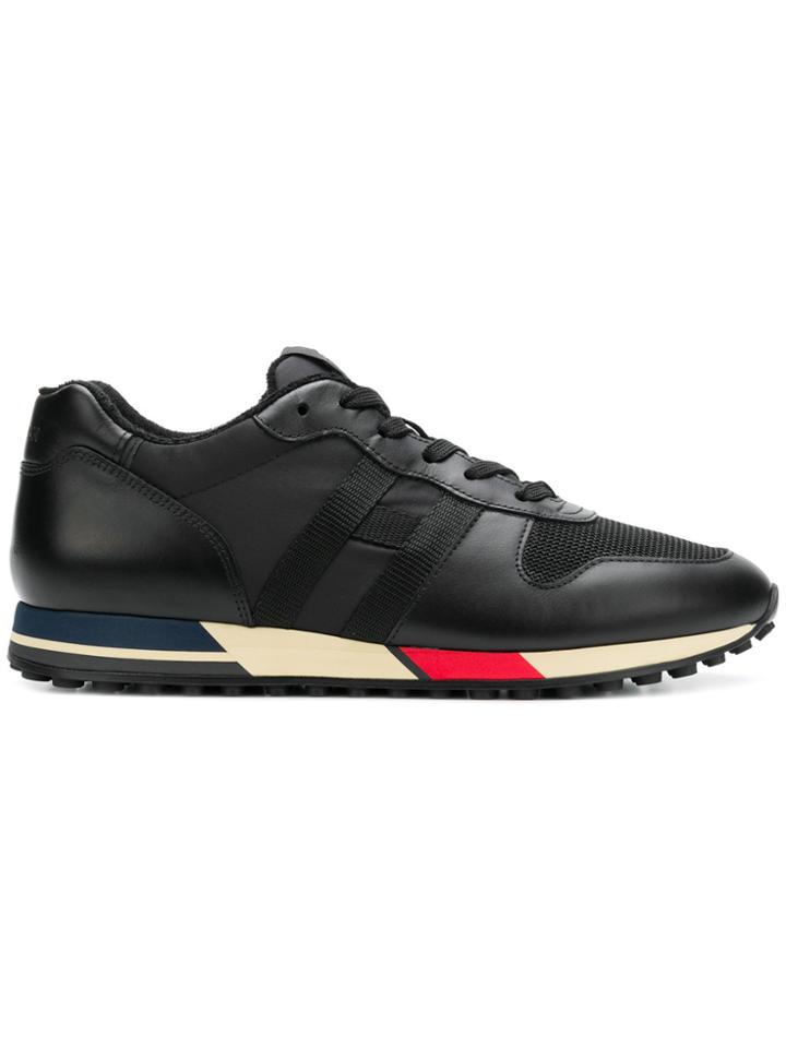 Hogan Contrast Sole Sneakers - Black