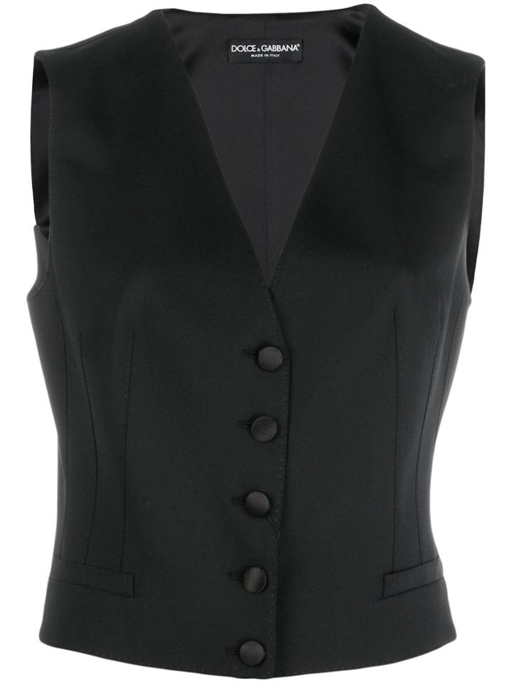 Dolce & Gabbana Classic Buttoned Waistcoat - Black