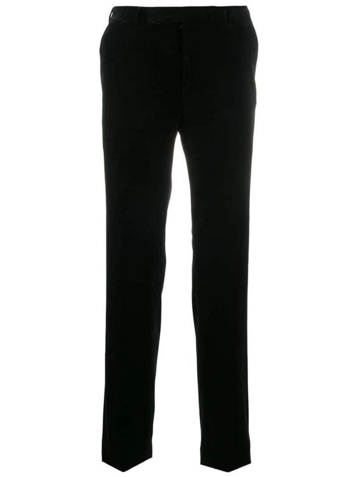 Ermenegildo Zegna Straight Leg Chino Trousers - Black