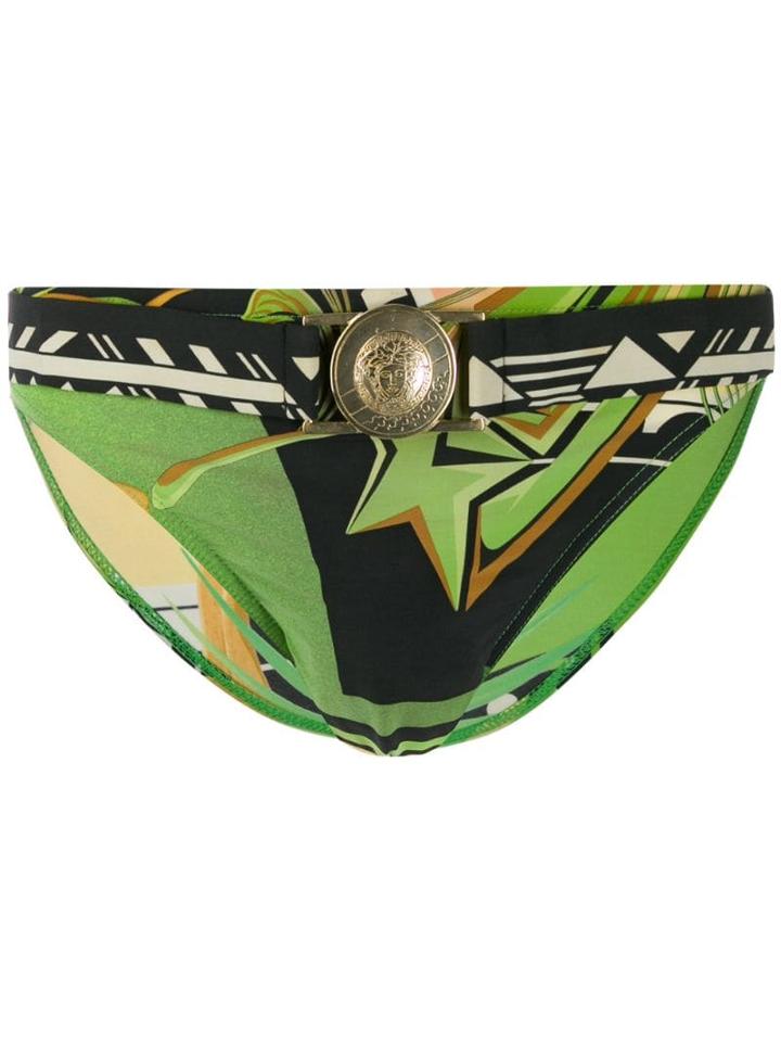 Versace Pre-owned 1990s Printed Swim Trunks - Green