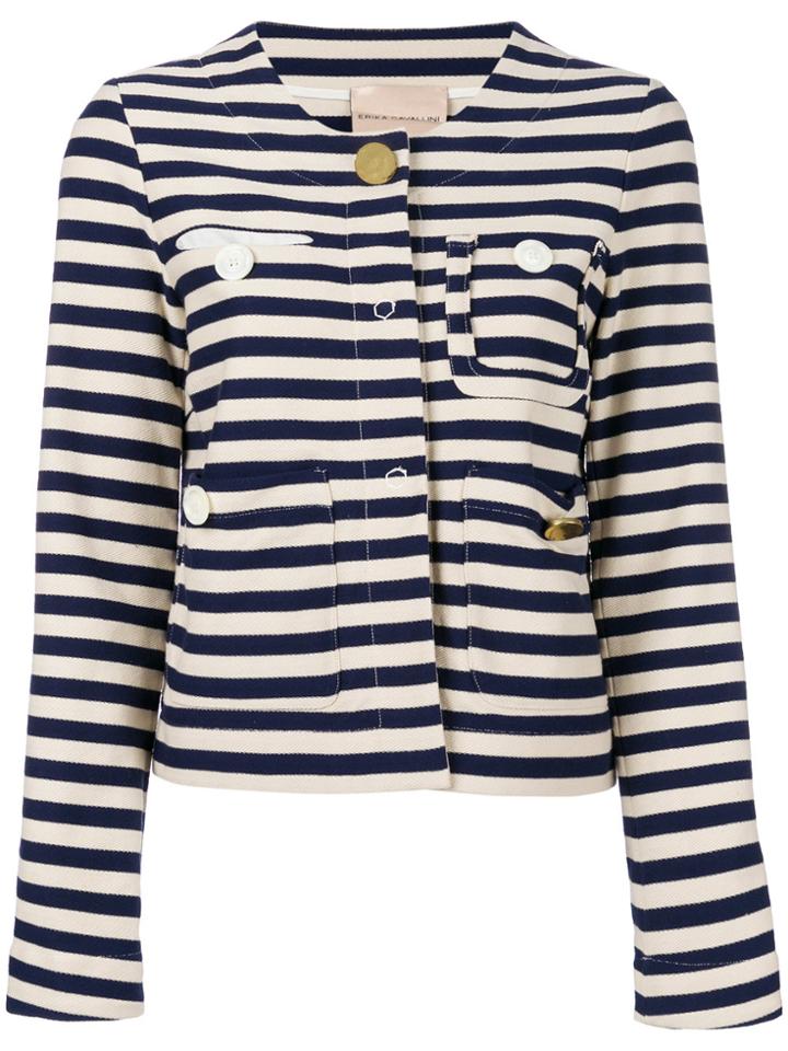 Erika Cavallini Striped Jacket - Blue