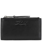 Karl Lagerfeld Logo Zipped Wallet - Black