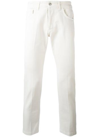 Entre Amis - Slim Fit Trousers - Men - Cotton/spandex/elastane - 36, Nude/neutrals, Cotton/spandex/elastane