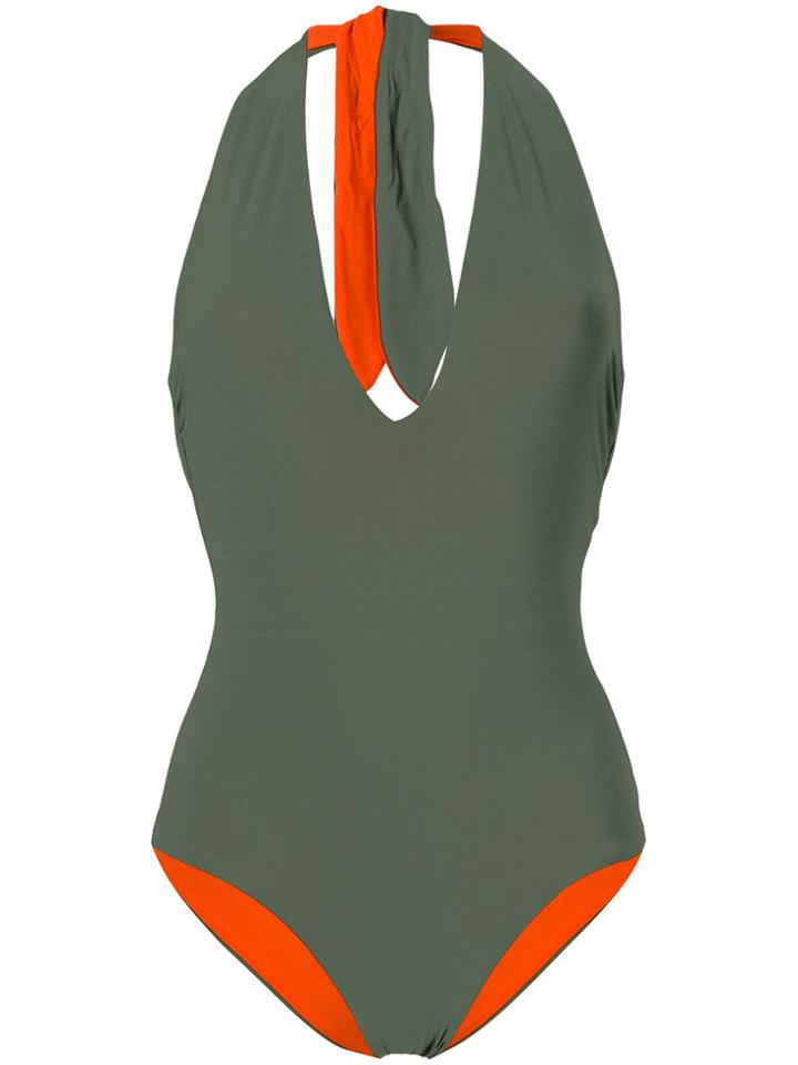 Tory Burch Biarritz Reversible One-piece Swimsuit - Green