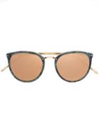 Linda Farrow - Round Frame Sunglasses - Men - Acetate - One Size, Green, Acetate
