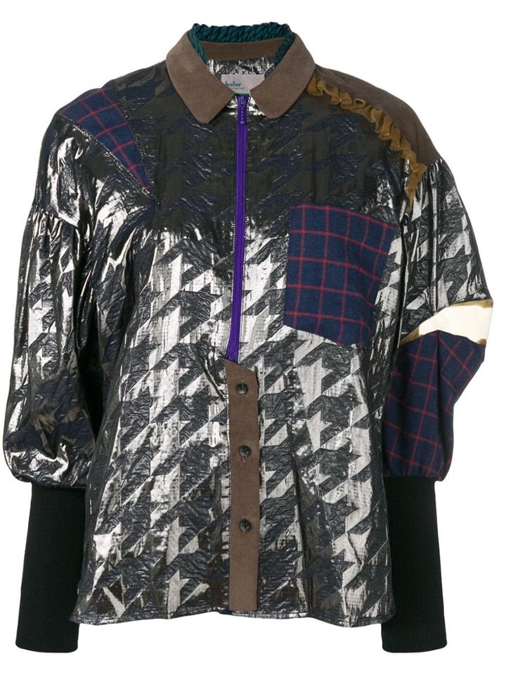 Kolor Pattern Mesh Shirt Blouse - Metallic