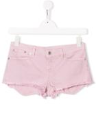 Dondup Kids Fringed Denim Shorts - Pink