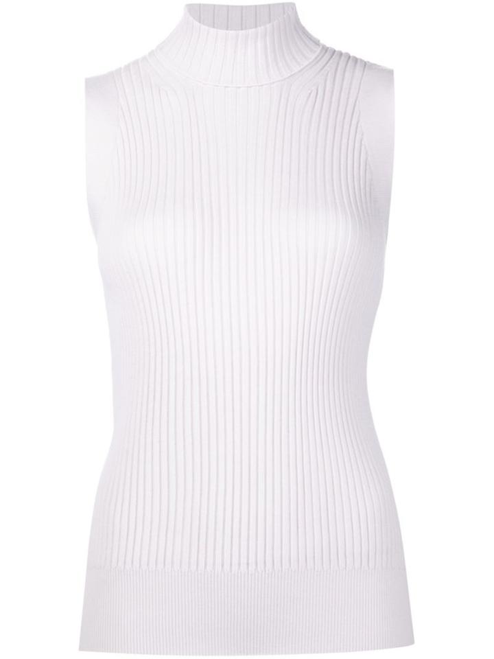 Maison Margiela Ribbed Turtleneck Top, Women's, Size: Medium, Pink/purple, Wool