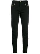 Escada Sport Distressed-hem Skinny Jeans - Black