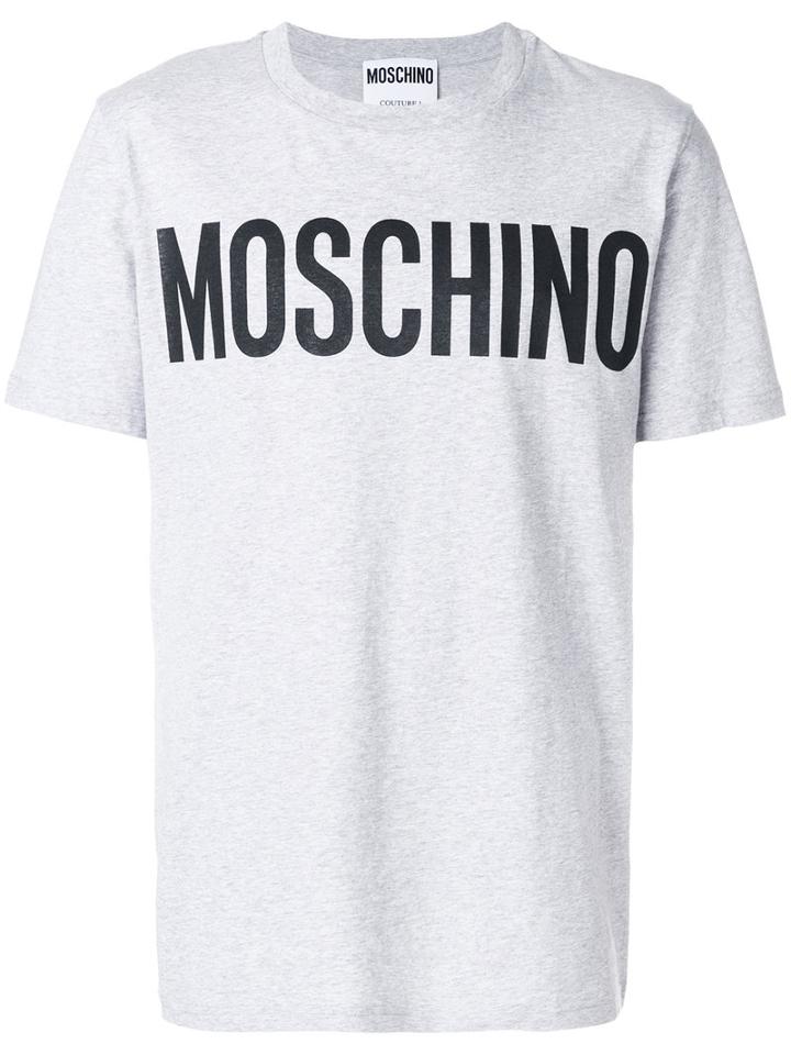 Moschino - Logo Printed T-shirt - Men - Cotton - 54, Grey, Cotton