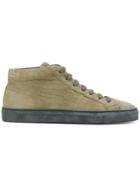 Hide & Jack Crocodile Print Sneakers - Green