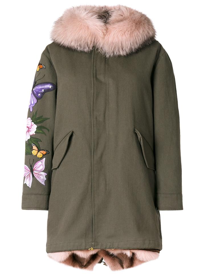 Liska Fur Trim Parka - Green