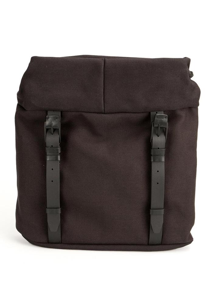 Côte & Ciel Buckled Shoulder Bag, Men's, Black, Cotton/polyester
