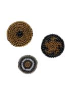 Luisa Cerano Three-pack Embellished Brooches - Black