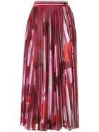 Emilio Pucci Abstract Print Pleated Skirt - Red