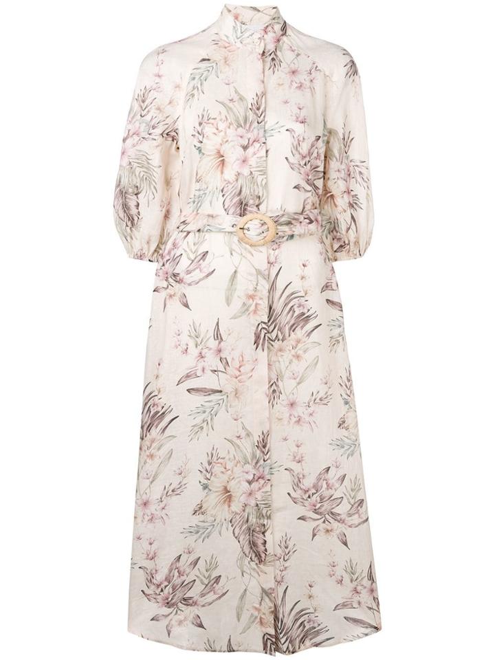 Zimmermann Tropical Print Dress - Neutrals