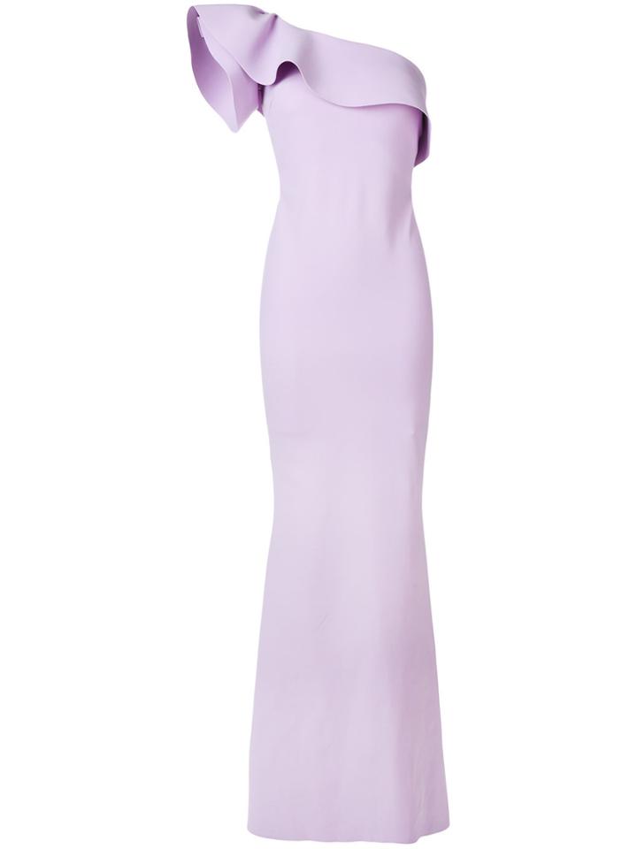 Chiara Boni La Petite Robe Asymmetric Long Dress - Pink & Purple
