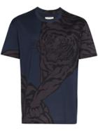 Valentino Tiger Print Short Sleeve T-shirt - Blue