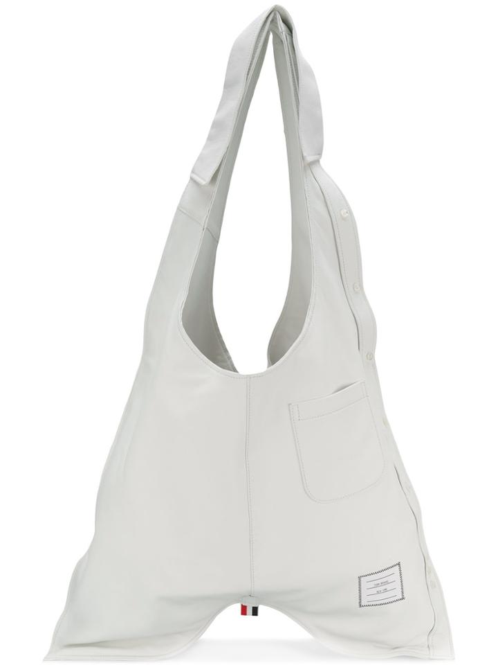 Thom Browne Patch Pocket Shoulder Bag - White