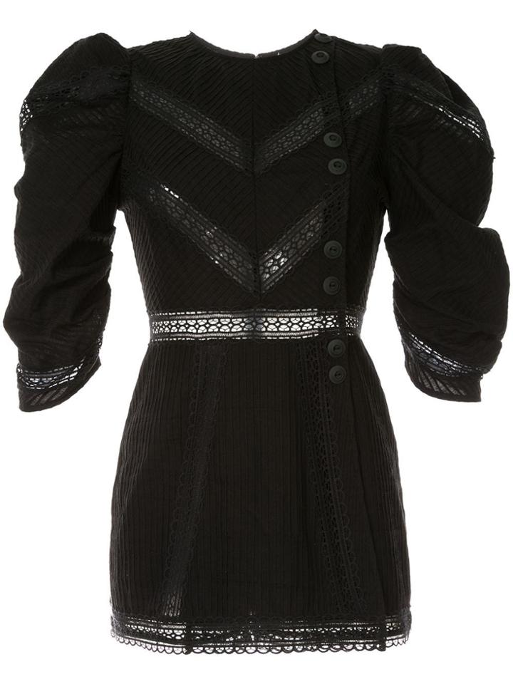 Alice Mccall A Foreign Affair Crochet Mini Dress - Black