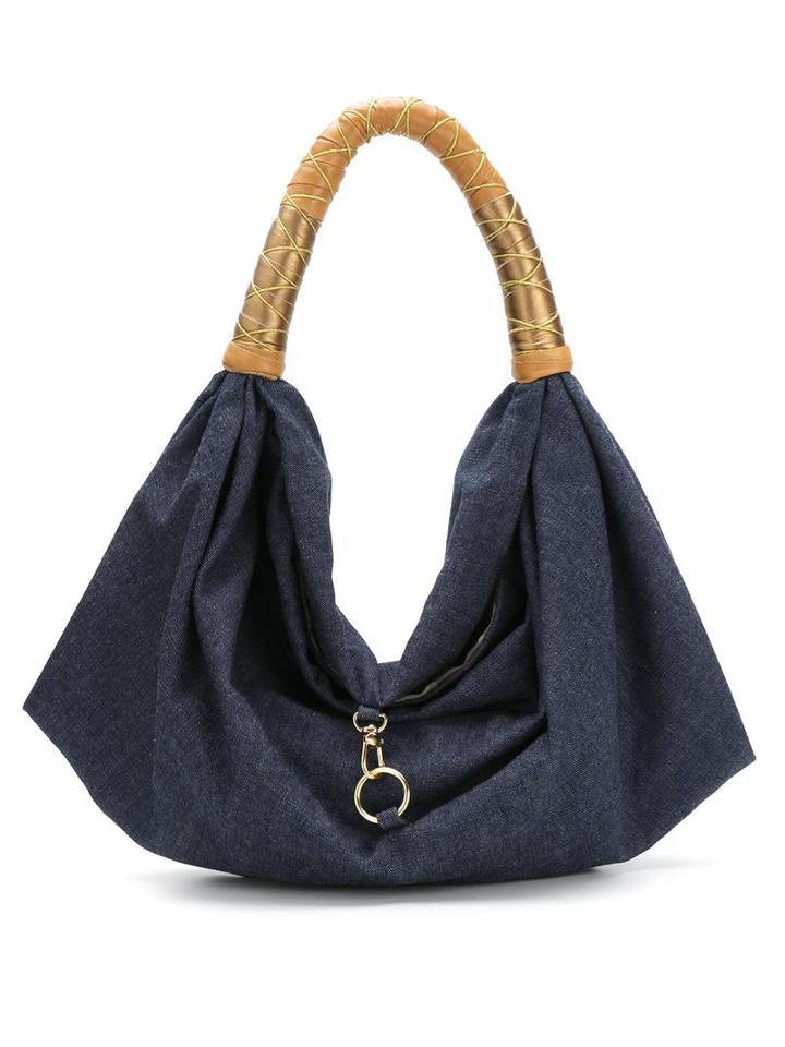Xaa Denim Shoulder Bag, Women's, Blue, Cotton/leather